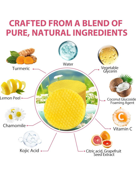 Discos Limpiadores de Cúrcuma Tangxiashangmao 40PCS Exfoliantes Discos Limpiadores de Cúrcuma Tangxiashangmao 40PCS Exfoliantes