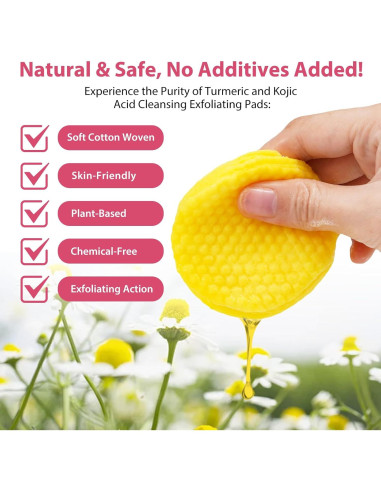 Discos Limpiadores de Cúrcuma Tangxiashangmao 40PCS Exfoliantes