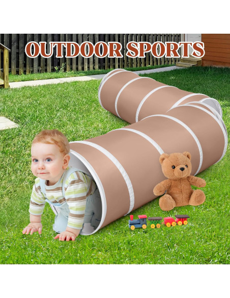Túnel de Juego para Niños Dongguanshi Marrón 119x45 cm Túnel de Juego para Niños Dongguanshi Marrón 119x45 cm
