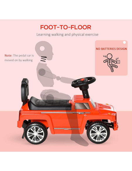 Coche de empuje Aosom SUV para niños con bocina y luces Coche de empuje Aosom SUV para niños con bocina y luces