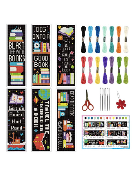Kit de Marcadores de Punto de Cruz INFUNLY 6 Piezas Multicolor Kit de Marcadores de Punto de Cruz INFUNLY 6 Piezas Multicolor