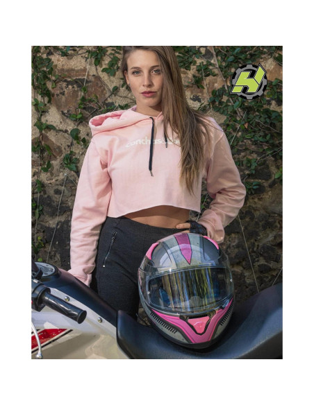 Casco HAX Impulse Rosa Mediano DOT con Visor Anti-Vaho Casco HAX Impulse Rosa Mediano DOT con Visor Anti-Vaho