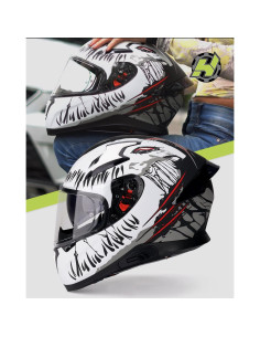 Casco HAX Hax Impulse Blanco S - Ligero y seguro DOT 2