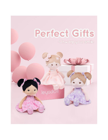Muñeca de Trapo Florabelle 30 cm para Bebé - Rosa