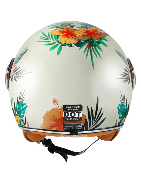 Casco de motocicleta Pretoee Pt-air 02 retro M-XL amarillo Casco de motocicleta Pretoee Pt-air 02 retro M-XL amarillo