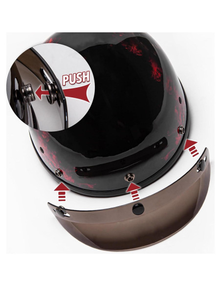 Casco Cartman CM-808G02XL Calavera Roja para Moto X-Large Casco Cartman CM-808G02XL Calavera Roja para Moto X-Large