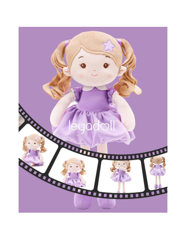 Muñeca de trapo personalizada LeyaDoll 40 cm suave