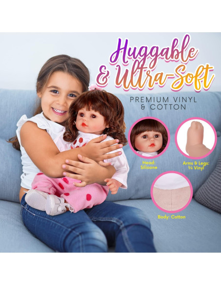 Muñeca Reborn DOLLHOOD 45.72 cm con Accesorios y Certificado Muñeca Reborn DOLLHOOD 45.72 cm con Accesorios y Certificado