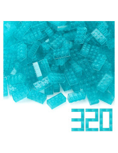 Bloques de Construcción Feleph 320 Piezas Azul Claro