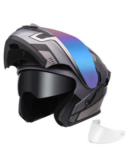Casco Modular JQF Gear FF808 Doble Visor Abatible XL Casco Modular JQF Gear FF808 Doble Visor Abatible XL