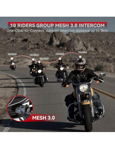 Intercomunicador Bluetooth X10 para Motocicleta - 2 Pack