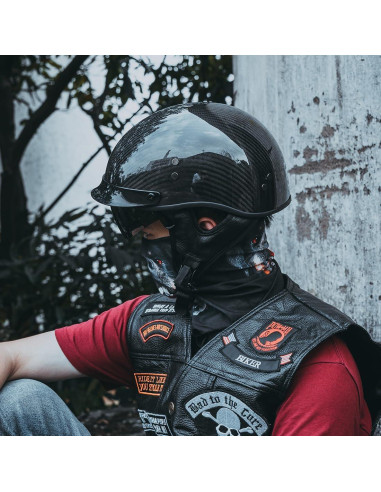 Casco VCOROS A200 Fibra de Carbono Negro Brillante XL