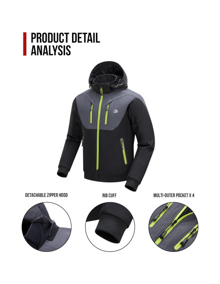 Chaqueta de Motocicleta BORLENI JK007 Invierno CE Negra Chaqueta de Motocicleta BORLENI JK007 Invierno CE Negra