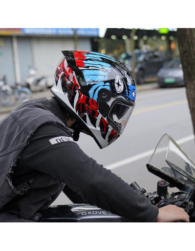 Casco Integral VCOROS X9 Grande con Visera Solar