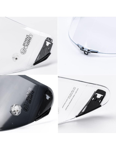 Visera de Casco JQF Gear Pista GPRR Dorado Cromado