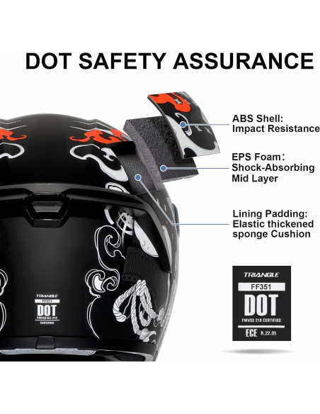 Casco Integral TRIANGLE FF351 Doble Visor Mediano Negro Casco Integral TRIANGLE FF351 Doble Visor Mediano Negro