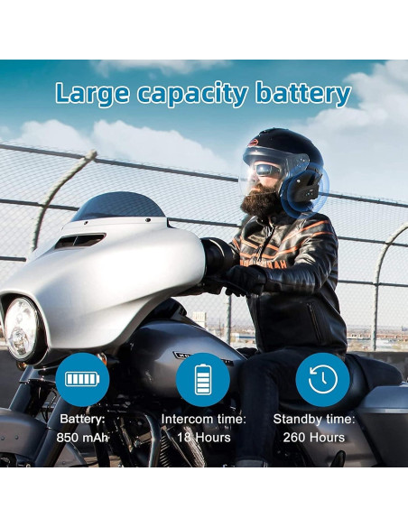 Auricular Bluetooth EJEAS V6 para Motocicleta 2 Unidades Auricular Bluetooth EJEAS V6 para Motocicleta 2 Unidades
