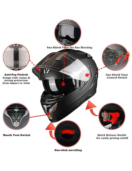 Casco Modular 1Storm HJA119 Talla M Flor Púrpura Doble Lente Casco Modular 1Storm HJA119 Talla M Flor Púrpura Doble Lente