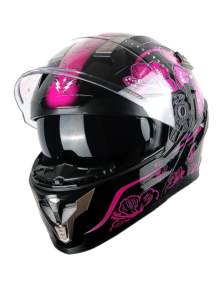 Casco Modular 1Storm HJA119 Pequeño Flor Púrpura Antivaho Casco Modular 1Storm HJA119 Pequeño Flor Púrpura Antivaho