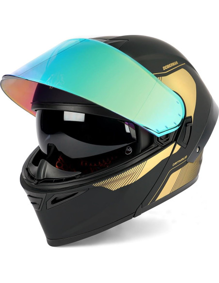 Casco Modular Orthrus OTS Dobermann - LED, Doble Visera Casco Modular Orthrus OTS Dobermann - LED, Doble Visera