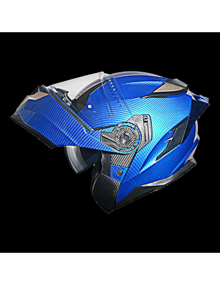 Casco Modular 1Storm HJA119 XL Fibra Carbono Azul Casco Modular 1Storm HJA119 XL Fibra Carbono Azul