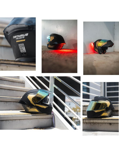 Casco Modular Orthrus OTS Dobermann - LED, Doble Visera