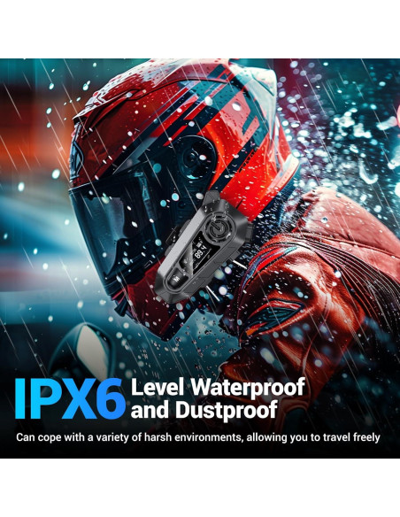 Auricular Bluetooth A1 TOUCH TWO para Casco Motocicleta IPX6 Auricular Bluetooth A1 TOUCH TWO para Casco Motocicleta IPX6