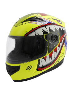 Casco Integral XFMT para Niños Tiburón Amarillo S