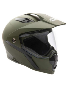 Casco MMG Tormenta Dual Sport Motocicleta Verde Grande