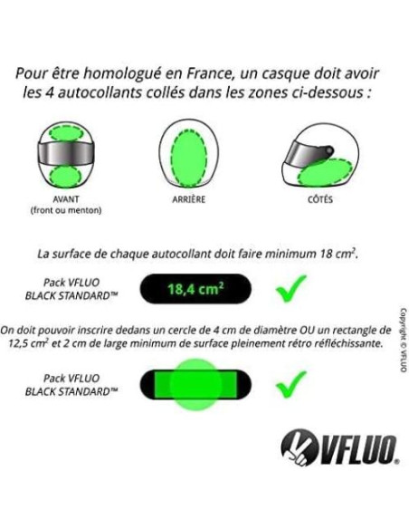 VFLUO Kit Calcomanías Reflectantes Casco SHARK SPARTAN VFLUO Kit Calcomanías Reflectantes Casco SHARK SPARTAN
