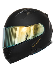 Casco Modular HAX Amatista Flip-Up Doble Visera Negro Mate 2