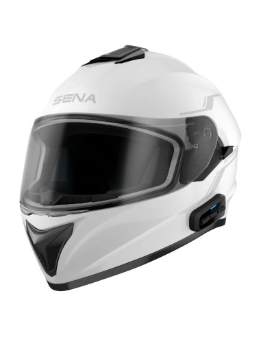 Casco de motocicleta Sena OutForce DOT Bluetooth Grande Blanco