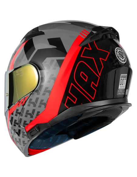 Casco HAX Modular Flip-Up Rojo Viento 2.13 kg Aprobado DOT Casco HAX Modular Flip-Up Rojo Viento 2.13 kg Aprobado DOT