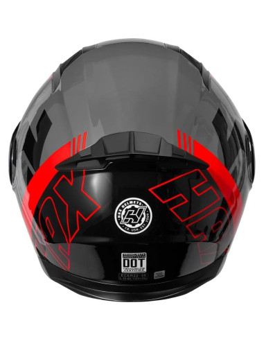 Casco HAX Modular Flip-Up Rojo Viento 2.13 kg Aprobado DOT