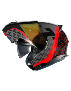 Casco HAX Modular Flip-Up Rojo Viento - Ligero y Seguro