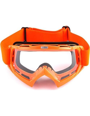 Casco MX Power Gear HF801 Naranja + Gafas + Guantes XXL