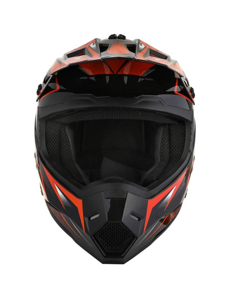Casco MX Power Gear HF801 Naranja + Gafas + Guantes XXL Casco MX Power Gear HF801 Naranja + Gafas + Guantes XXL