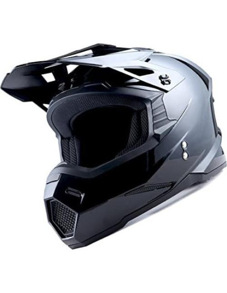 Casco 1Storm HF801 Negro Brillante + Gafas + Guantes S Casco 1Storm HF801 Negro Brillante + Gafas + Guantes S
