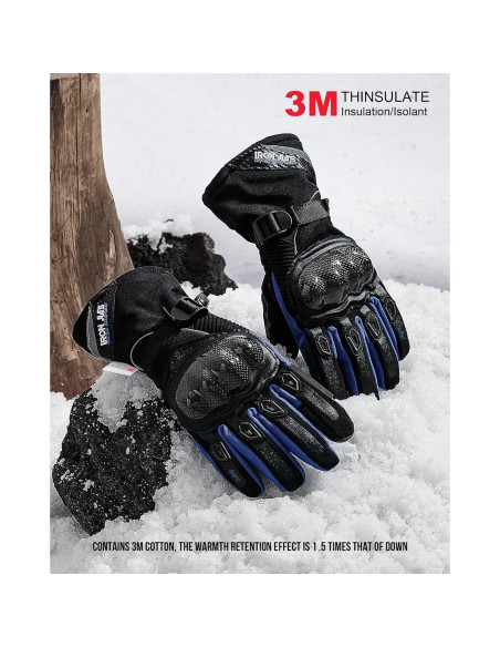 Guantes de Moto BORLENI Impermeables Talla XX-Large Azul Guantes de Moto BORLENI Impermeables Talla XX-Large Azul