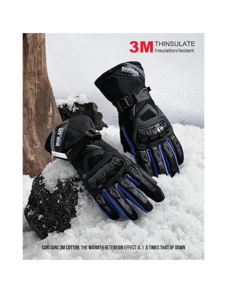 Guantes de Moto IRON JIA'S XL Impermeables Térmicos Azul Guantes de Moto IRON JIA'S XL Impermeables Térmicos Azul