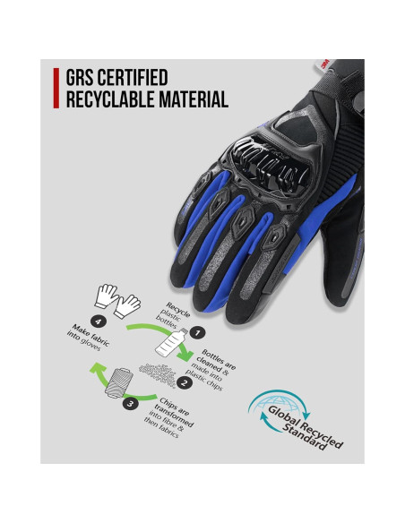 Guantes de Moto IRON JIA'S XL Impermeables Térmicos Azul Guantes de Moto IRON JIA'S XL Impermeables Térmicos Azul