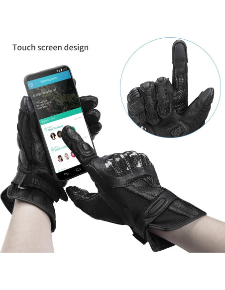Guantes de Moto INBIKE XX-Large Negro con Pantalla Táctil Guantes de Moto INBIKE XX-Large Negro con Pantalla Táctil