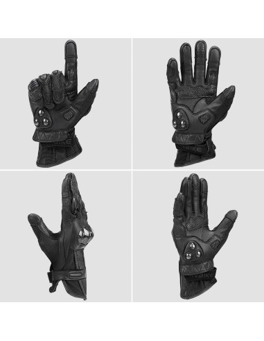 Guantes de Moto INBIKE XX-Large Negro con Pantalla Táctil