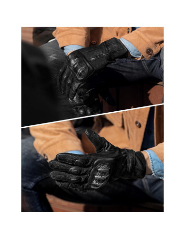 Guantes de Moto INBIKE XX-Large Negro con Pantalla Táctil