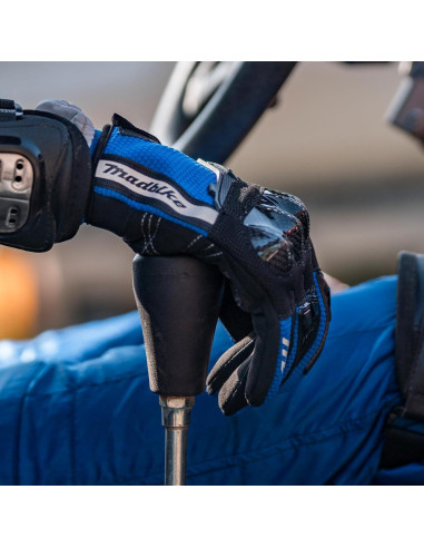 Guantes de Motocicleta MADBIKE MD66 Transpirables Azul