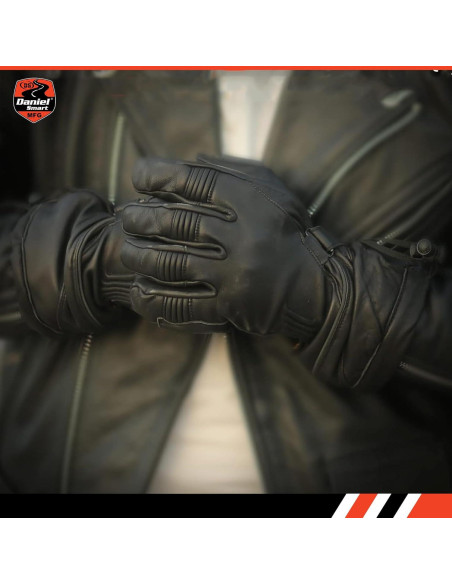 Guantes de Cuero de Ciervo Daniel Smart - Motocicleta X-Pequeño Guantes de Cuero de Ciervo Daniel Smart - Motocicleta X-Pequeño