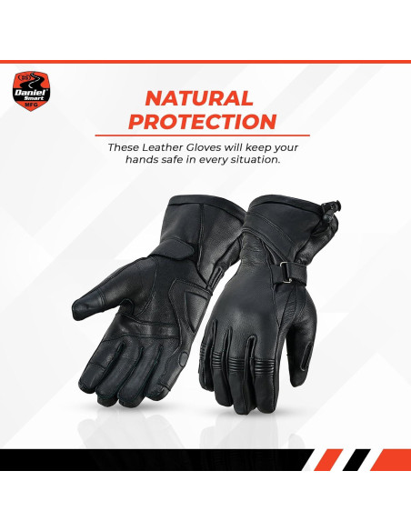 Guantes de Cuero de Ciervo Daniel Smart - Motocicleta X-Pequeño Guantes de Cuero de Ciervo Daniel Smart - Motocicleta X-Pequeño