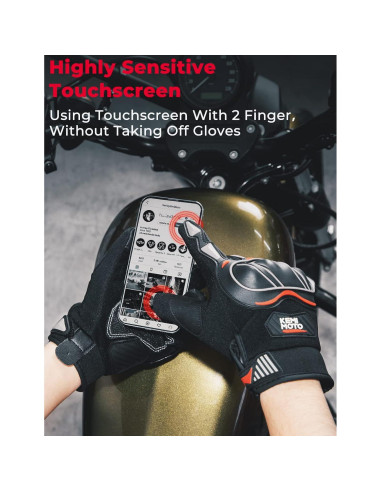 Guantes Tácticos KEMIMOTO Medianos para Motocicleta