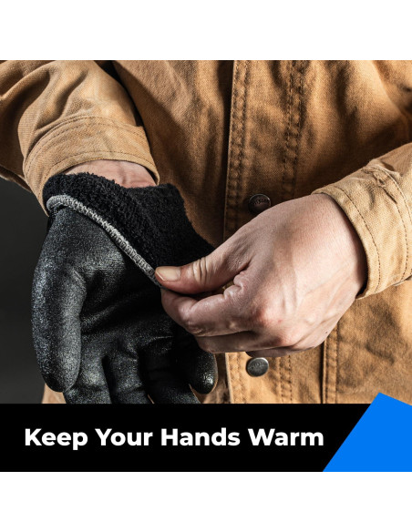 Guantes Impermeables Toolant para Trabajo Invierno Negro Grande Guantes Impermeables Toolant para Trabajo Invierno Negro Grande