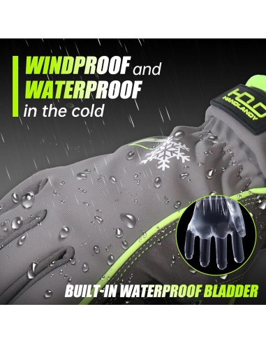 Guantes de Trabajo Impermeables Handlandy Térmicos XL Verde